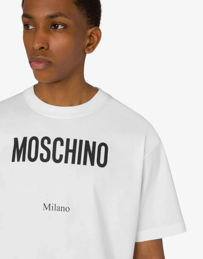 T-shirt in jersey di cotone biologico stampato