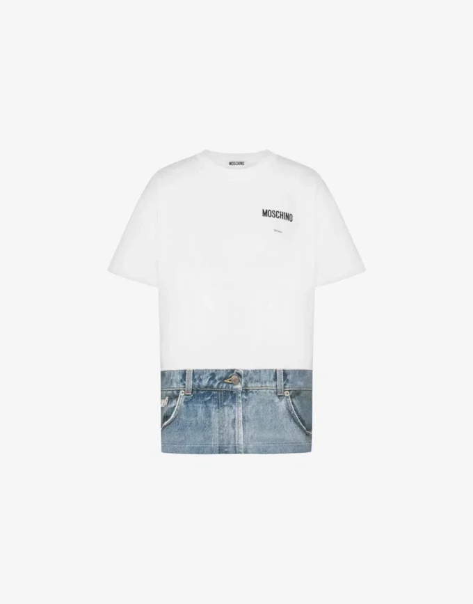 T-shirt in jersey di cotone biologico stampato