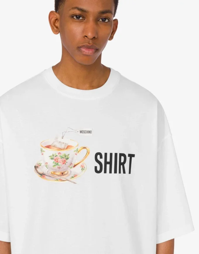 T-shirt in jersey di cotone biologico stampato