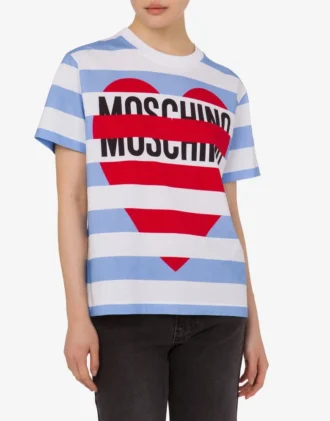 T-shirt in jersey di cotone stampato