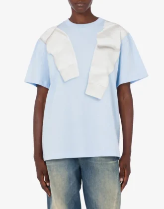 T-shirt in jersey di cotone stampato