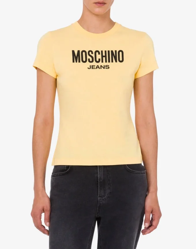 T-shirt in jersey di cotone stampato