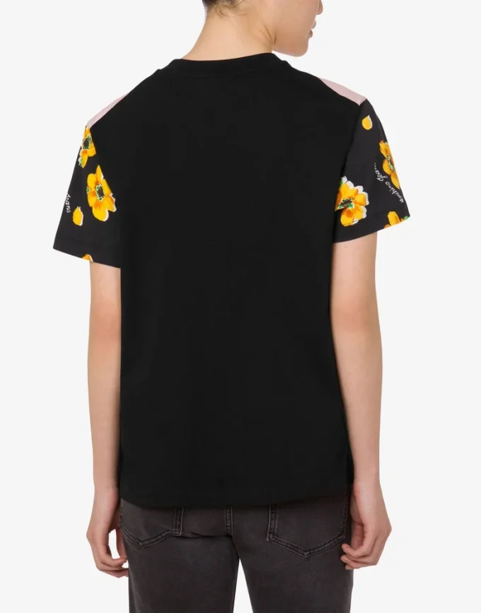 T-shirt in jersey di cotone stampato