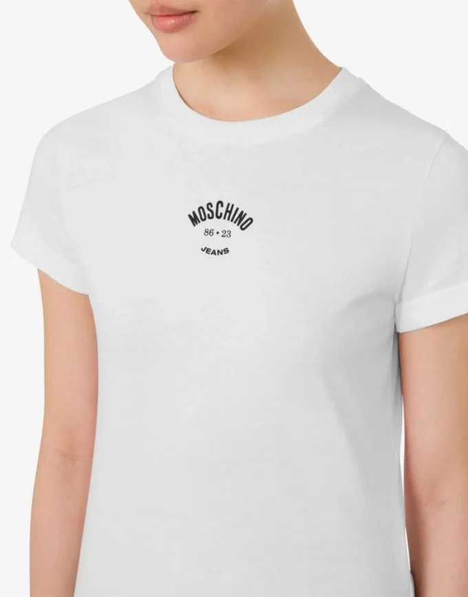 T-shirt in jersey di cotone stampato
