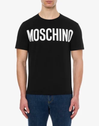 T-shirt in jersey elasticizzato con logo