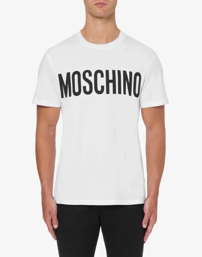 T-shirt in jersey elasticizzato con logo