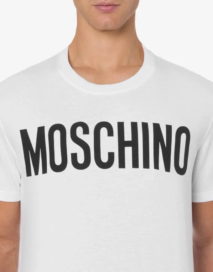 T-shirt in jersey elasticizzato con logo