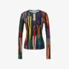 T-shirt in jersey elasticizzato stampato