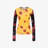 T-shirt in jersey elasticizzato stampato
