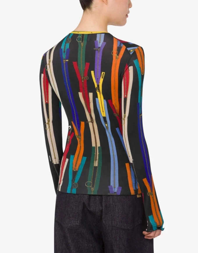 T-shirt in jersey elasticizzato stampato