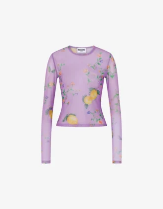 T-shirt in maglia stampata T-shirt in maglia stampata