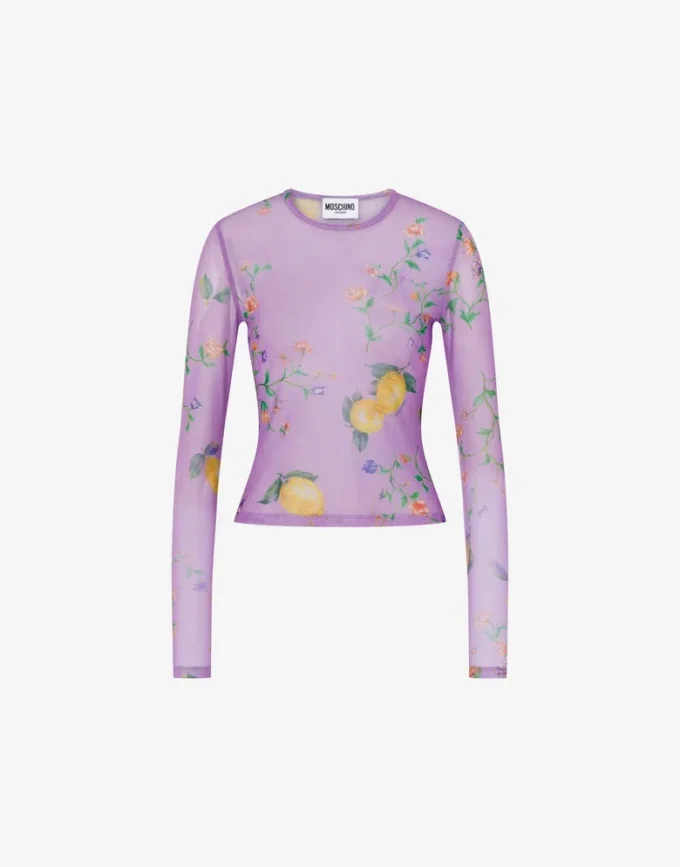 T-shirt in maglia stampata