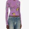 T-shirt in maglia stampata