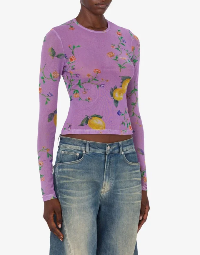 T-shirt in maglia stampata
