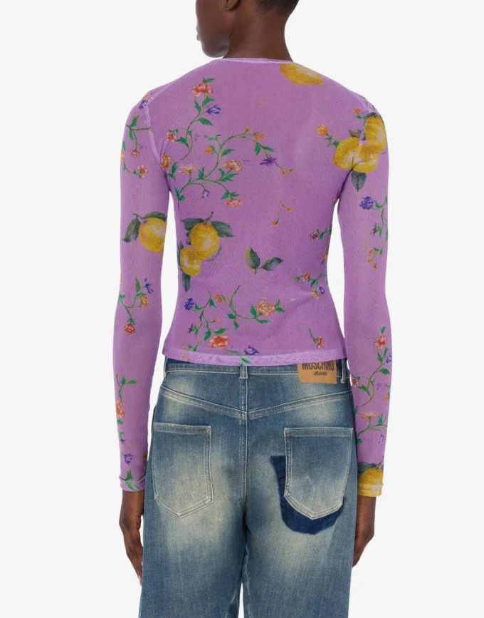 T-shirt in maglia stampata