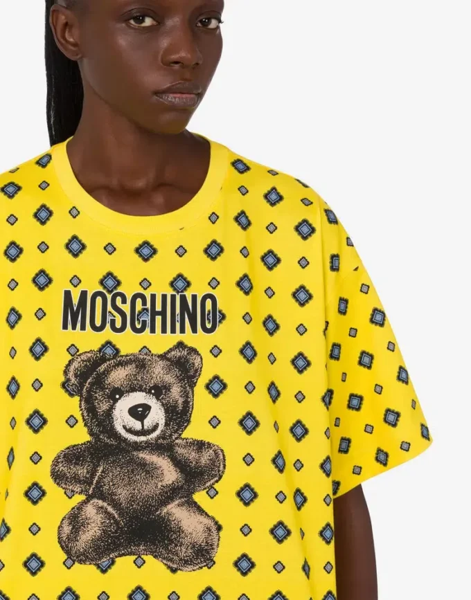 T-shirt Moschino Teddy Bear in jersey di cotone biologico