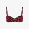 Top bikini in lycra stampata