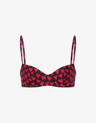 Top bikini in lycra stampata