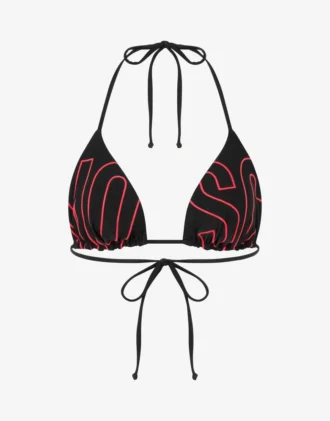 Top bikini in lycra stampata
