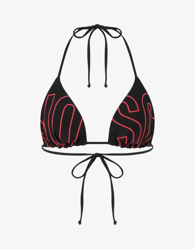 Top bikini in lycra stampata