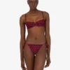 Top bikini in lycra stampata