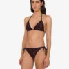 Top bikini in lycra stampata