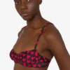 Top bikini in lycra stampata
