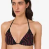 Top bikini in lycra stampata