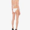Slip da bagno con logo in gomma e lacci