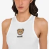 Top in jersey di cotone elasticizzato Moschino Teddy Bear