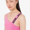 Top sportivo in jersey di cotone elasticizzato